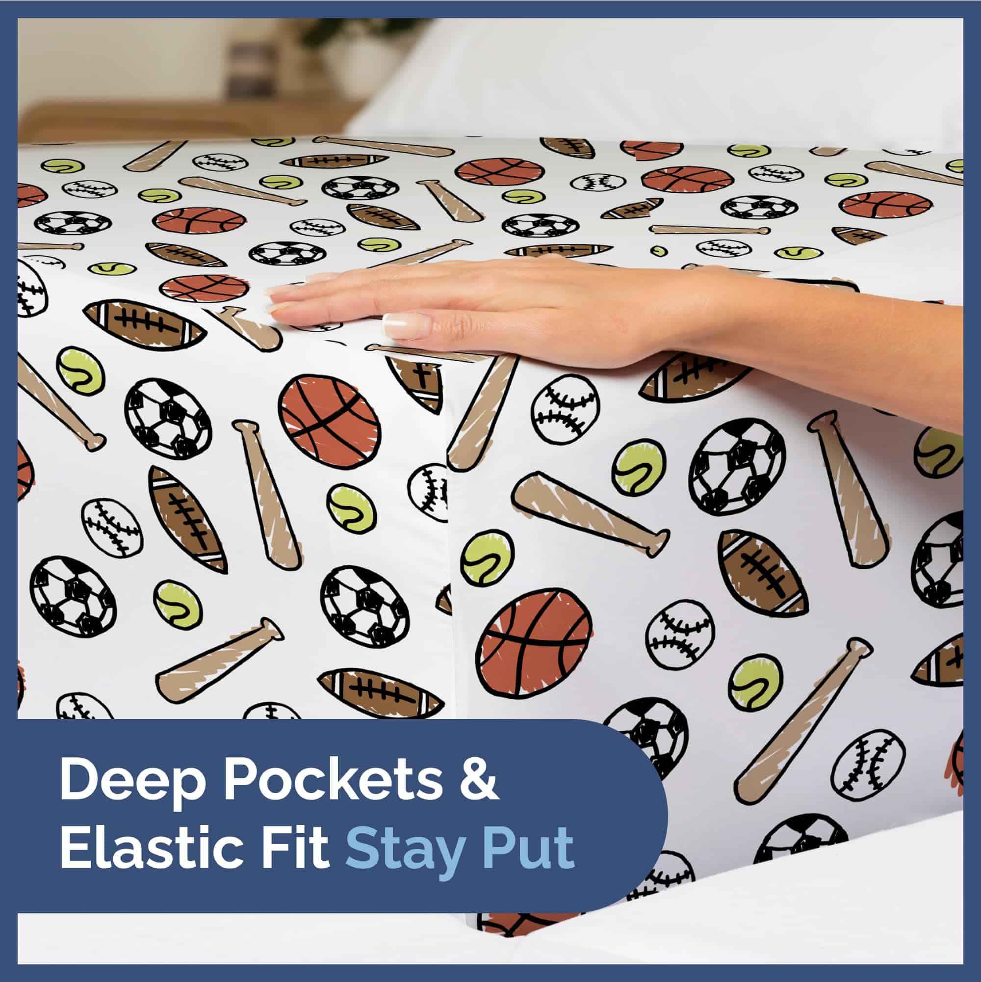 Juego de Sábanas de 4 Piezas para Niños Deportivos Reina - - Imagen 7