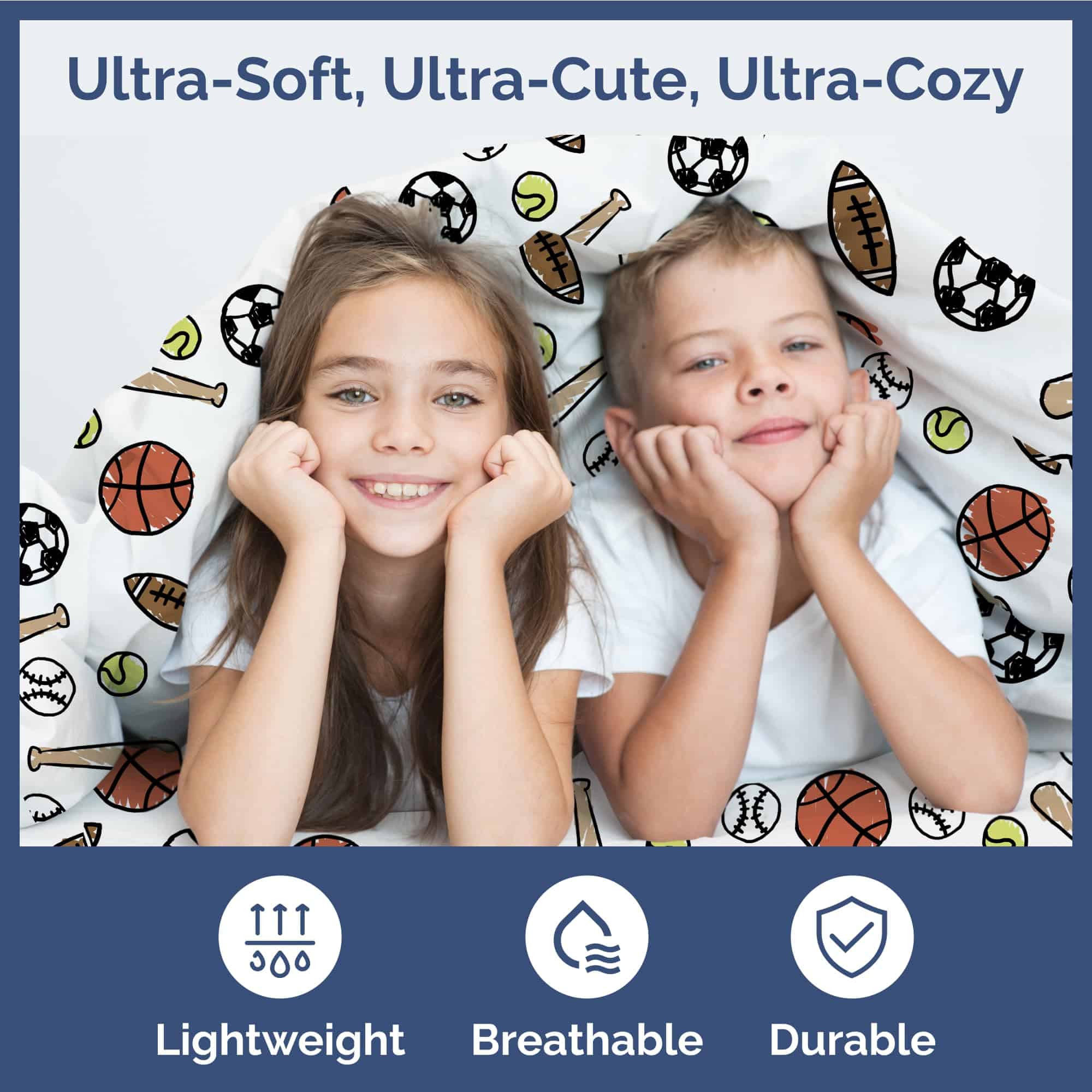 Juego de Sábanas de 4 Piezas para Niños Deportivos Reina - - Imagen 4