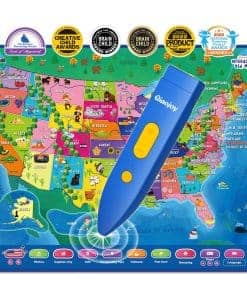 Mapa Bilingüe Interactivo Qiaojoy para Niños Mapa de EE.