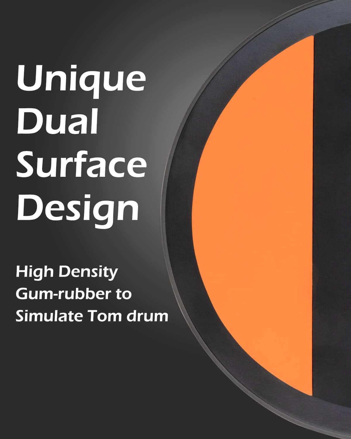 EHWD 10� Tambor Pad de Práctica, Doble Superficie y - Imagen 6