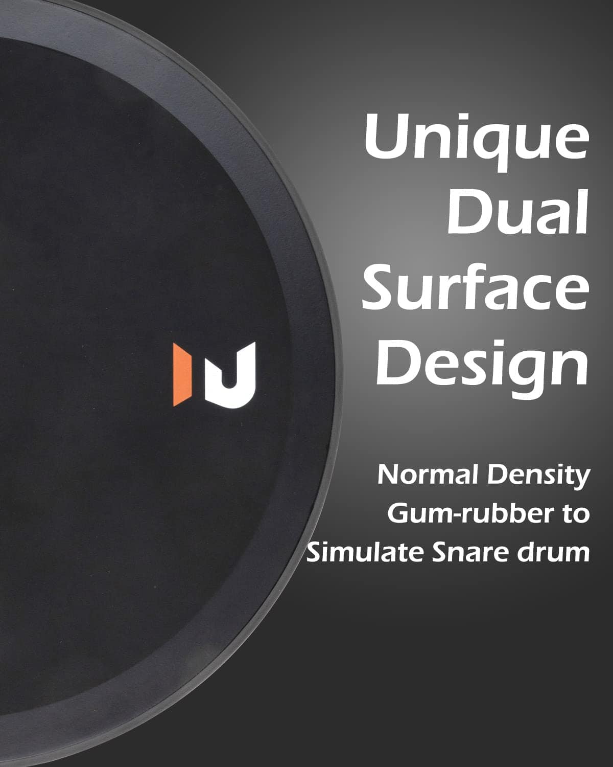 EHWD 10� Tambor Pad de Práctica, Doble Superficie y - Imagen 7