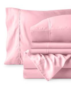 Juego de sábanas de lujo para hotel Bare Home -Rosa Claro