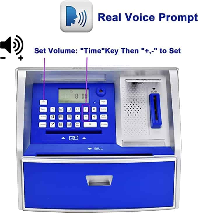 LIKE Banco de Ahorros ATM Parlante, Hucha Digital, Máquina - Imagen 5