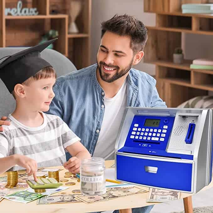 LIKE Banco de Ahorros ATM Parlante, Hucha Digital, Máquina - Imagen 6