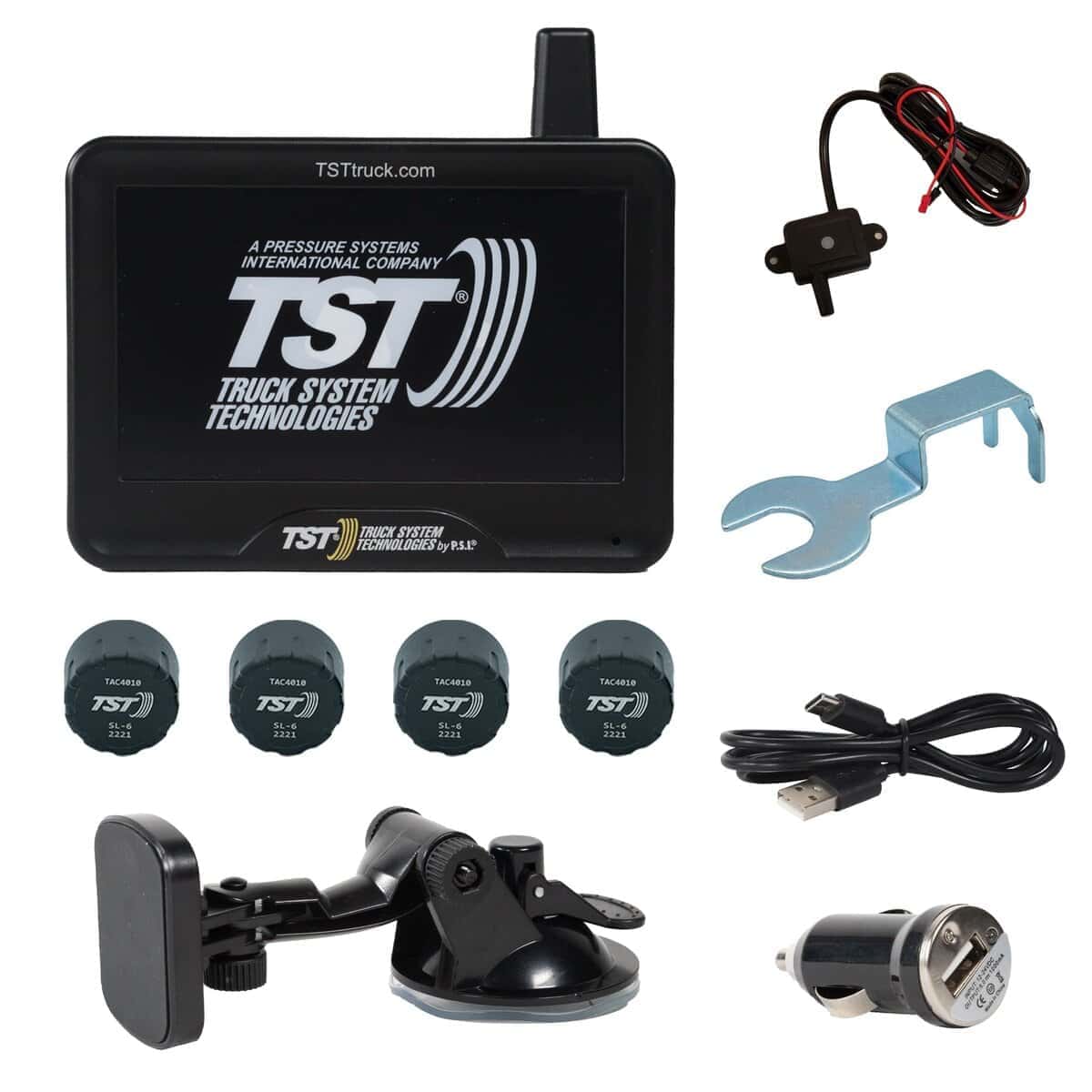 Sistema TPMS de 4 Sensores de Presión de Neumáticos para RV