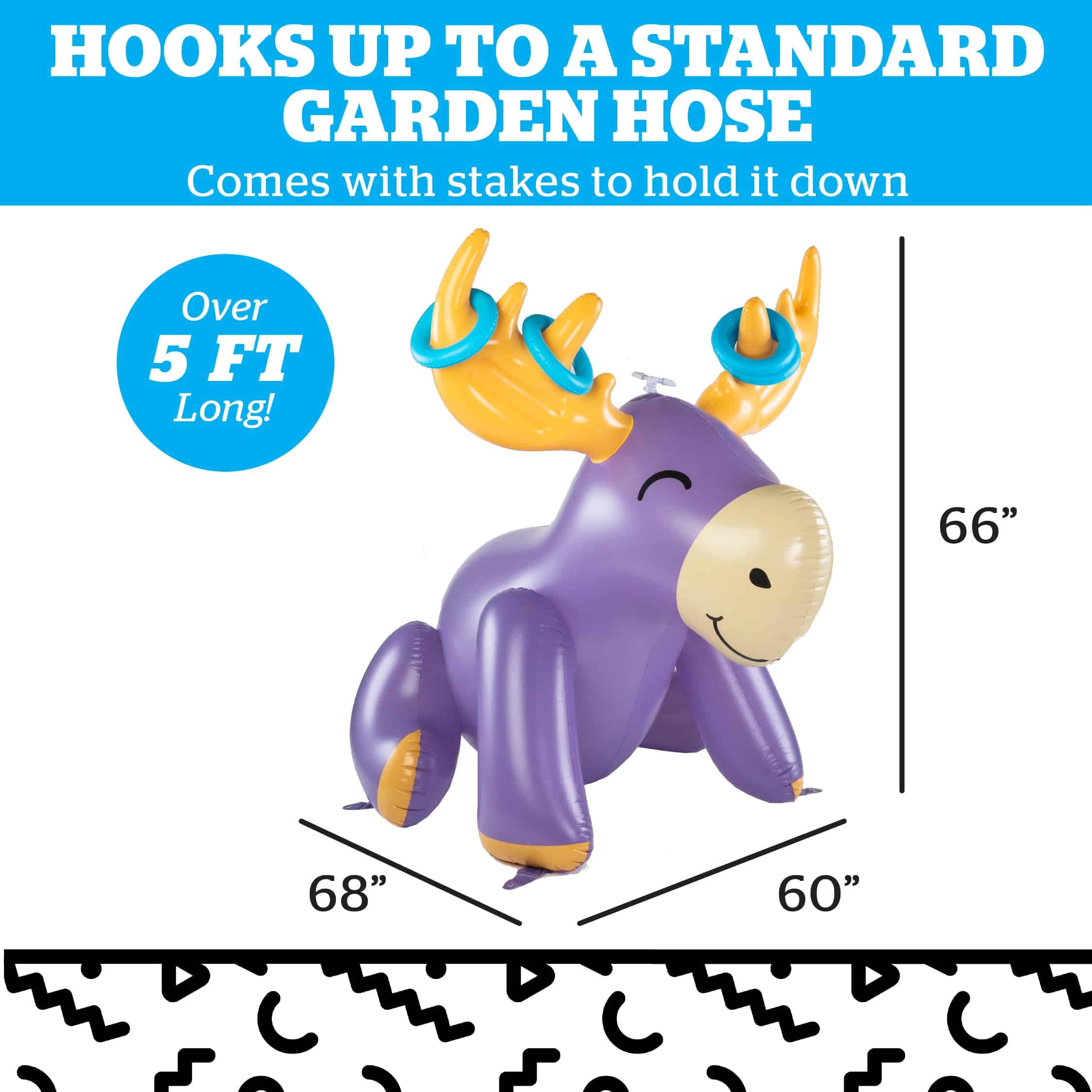 BigMouth Inc. Gigante Moose Ring Toss Inflable Rociador, - Imagen 5