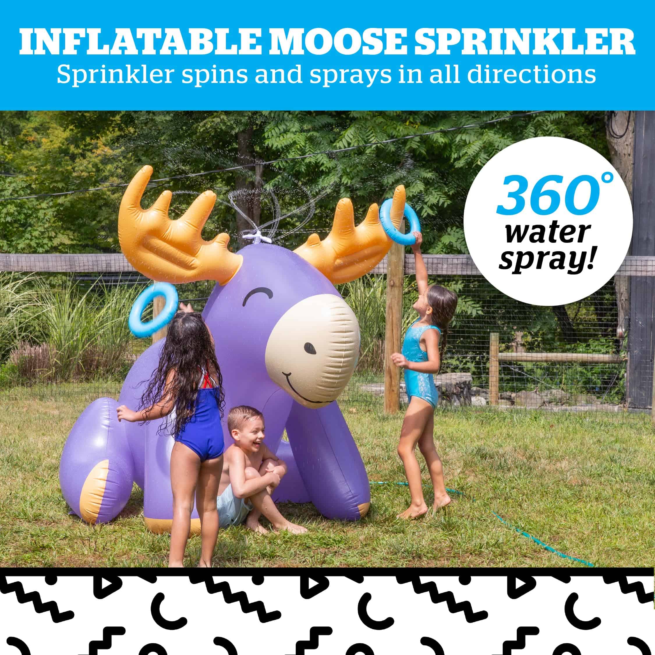 BigMouth Inc. Gigante Moose Ring Toss Inflable Rociador, - Imagen 3