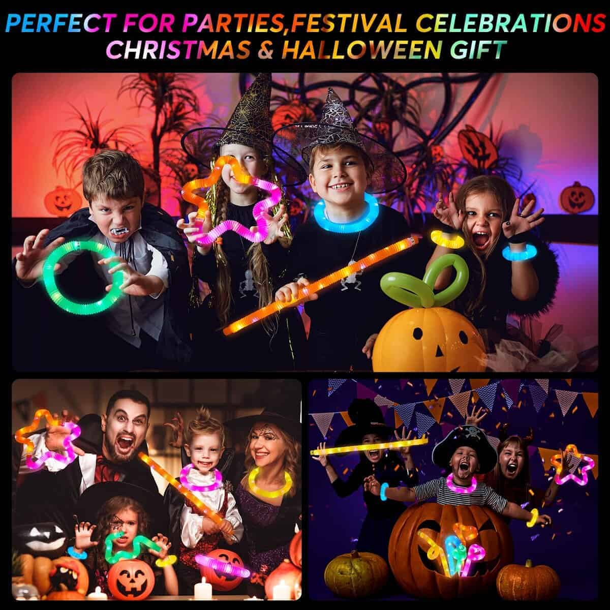 AIRNEY 48 PCS Glow in The Dark Party Supplies, Light Up LED - Imagen 8