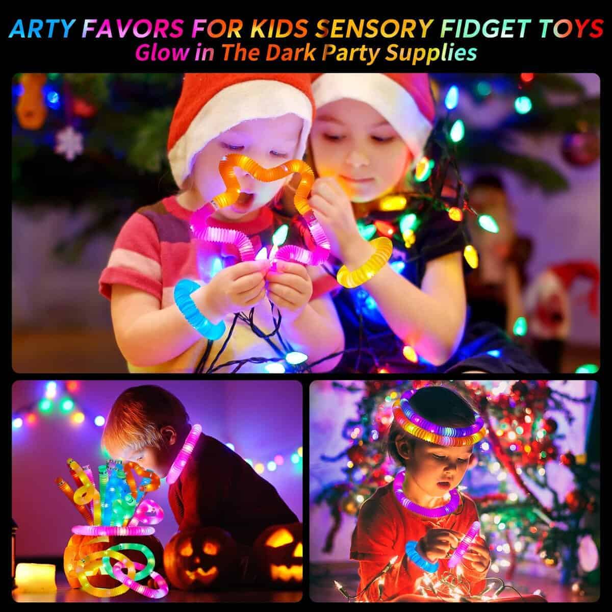 AIRNEY 48 PCS Glow in The Dark Party Supplies, Light Up LED - Imagen 7