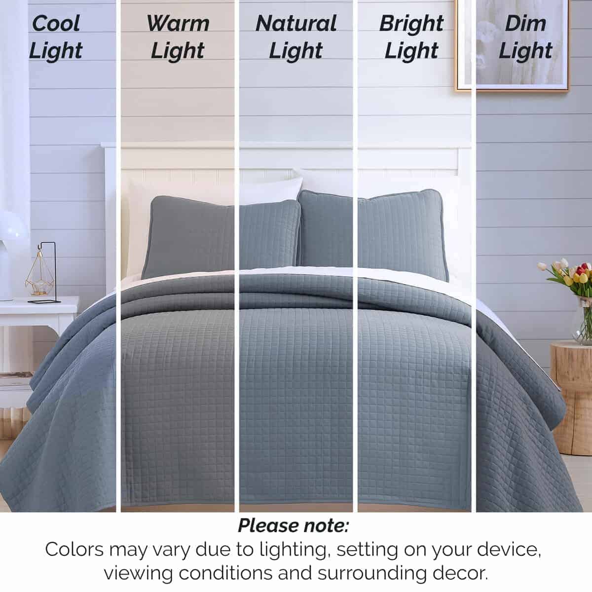 Juego de Edredón Oversized King de Southshore -Azul Slate - Imagen 6