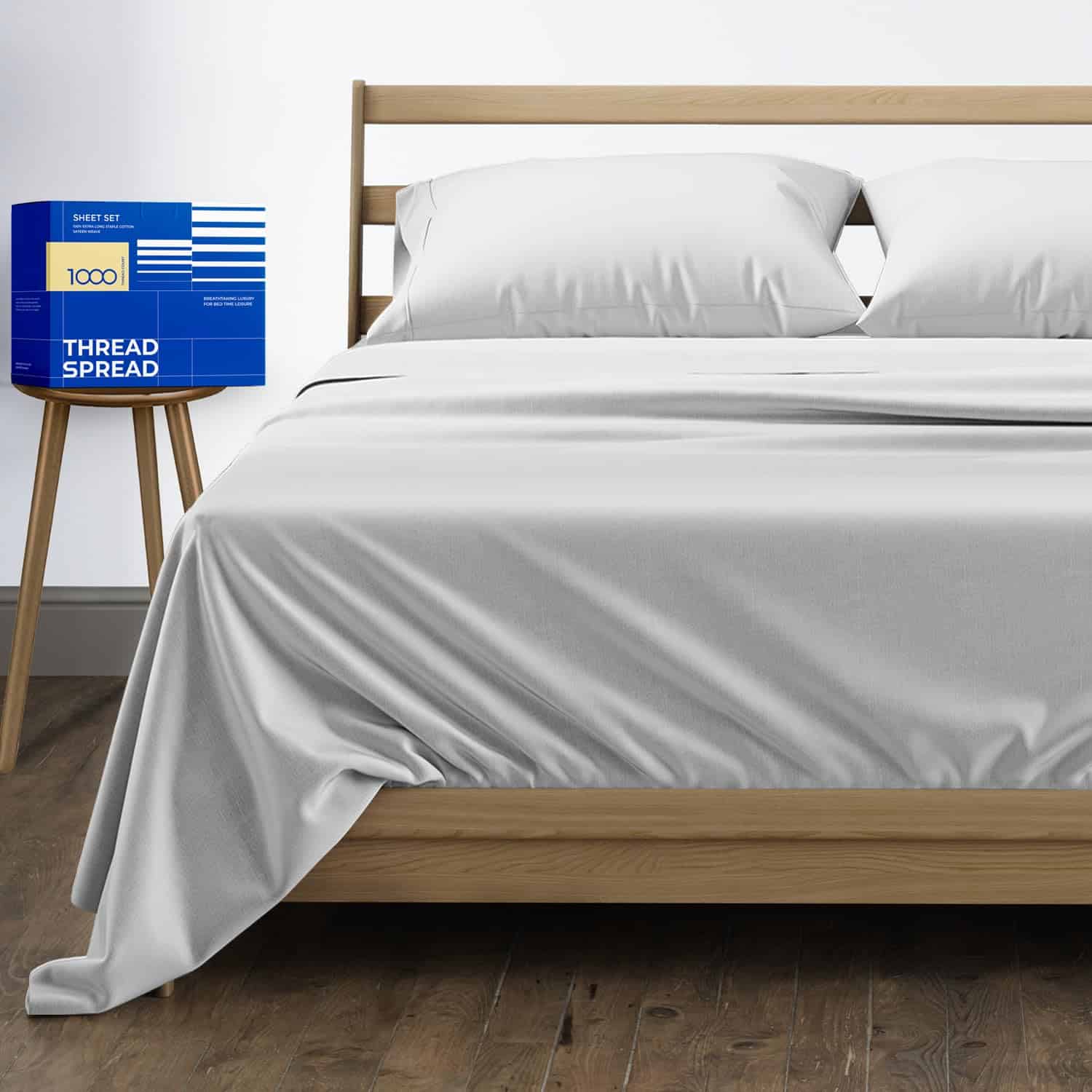 Juego de sábanas California King THREAD SPREAD -Plata