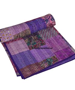 Colcha Kantha de Patchwork DecorAvenue, Cubrecama, Hecho a