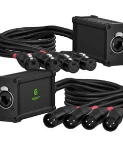 GearIT 4 Channel Snake (Cable de División de 2 pies) XLR de