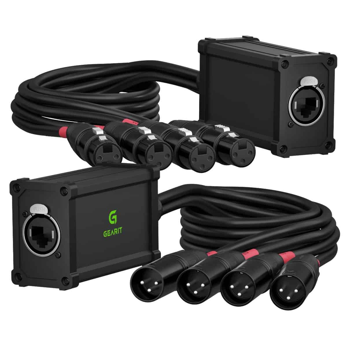 GearIT 4 Channel Snake (Cable de División de 2 pies) XLR de