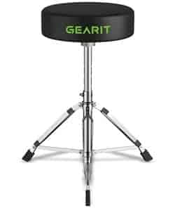 Banqueta de Batería GearIT con Asiento de Cuero Acolchado,