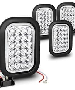 Kit de luces traseras para remolque rectangular LED blanco