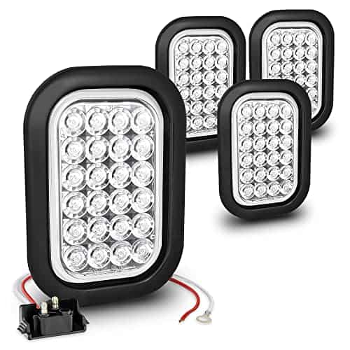 Kit de luces traseras para remolque rectangular LED blanco
