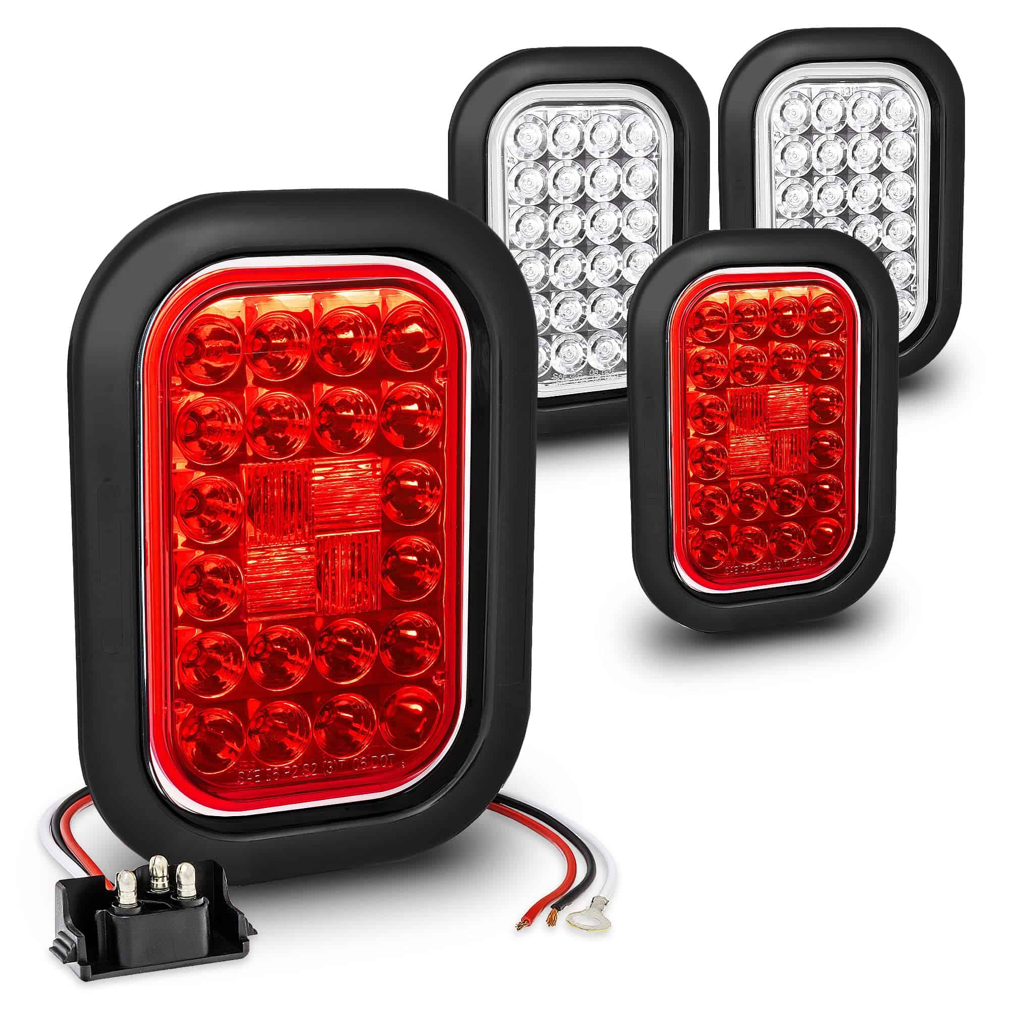 Kit de luces traseras LED TRUE MODS 2 Rojas + 2 Blancas 5x3