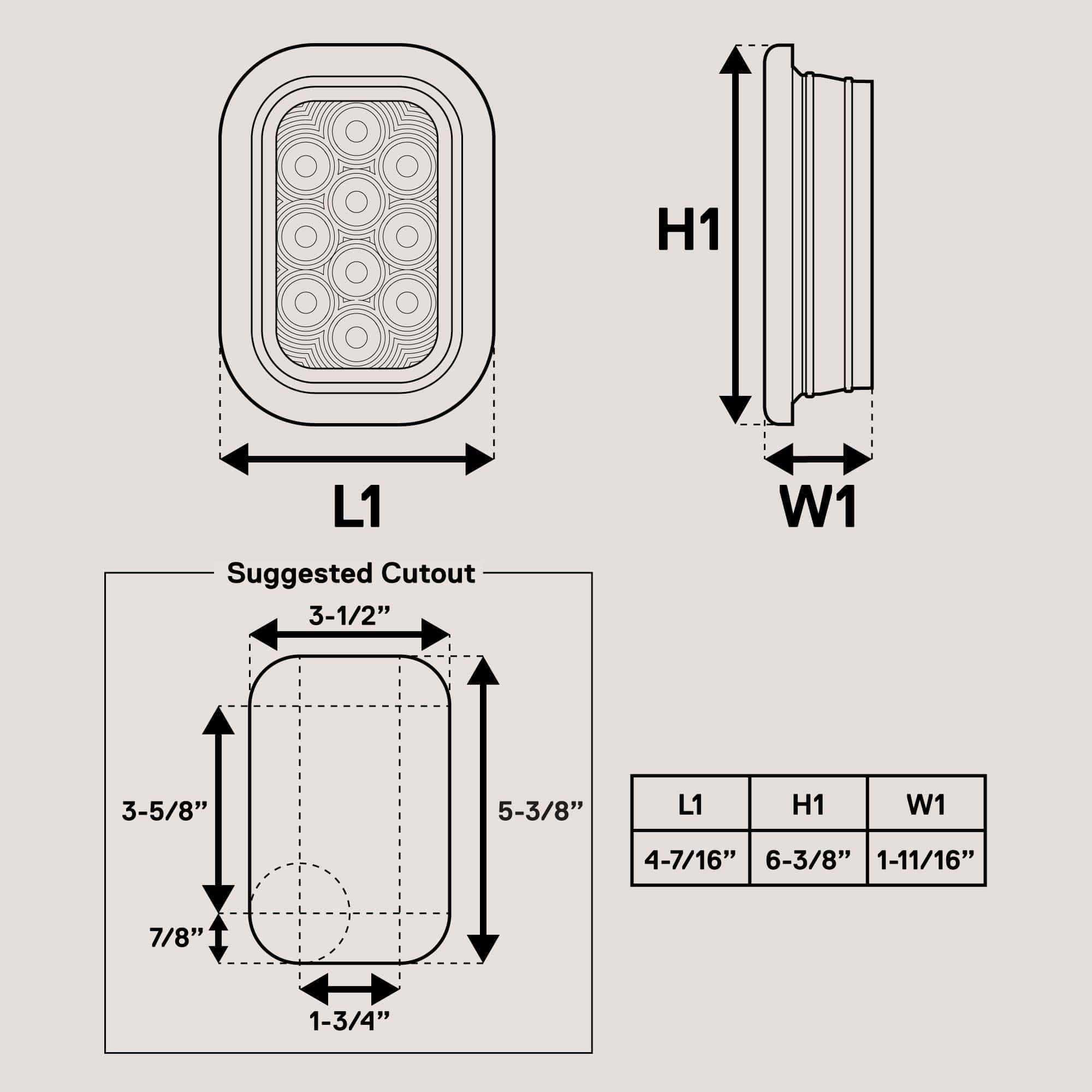Juego de 4 luces traseras LED rectangulares rojas y 2 - Imagen 8