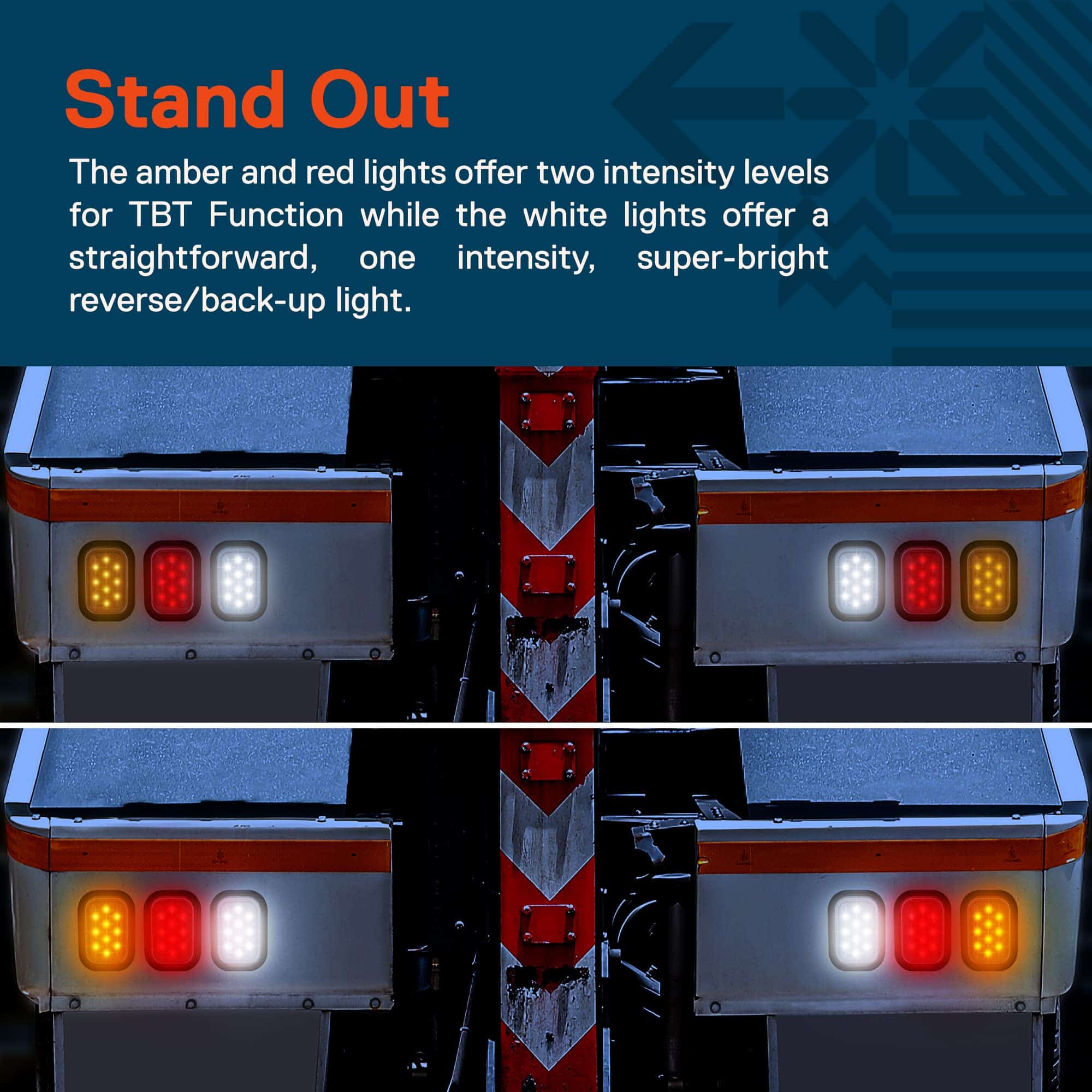 Juego de 4 luces traseras LED rectangulares rojas y 2 - Imagen 7