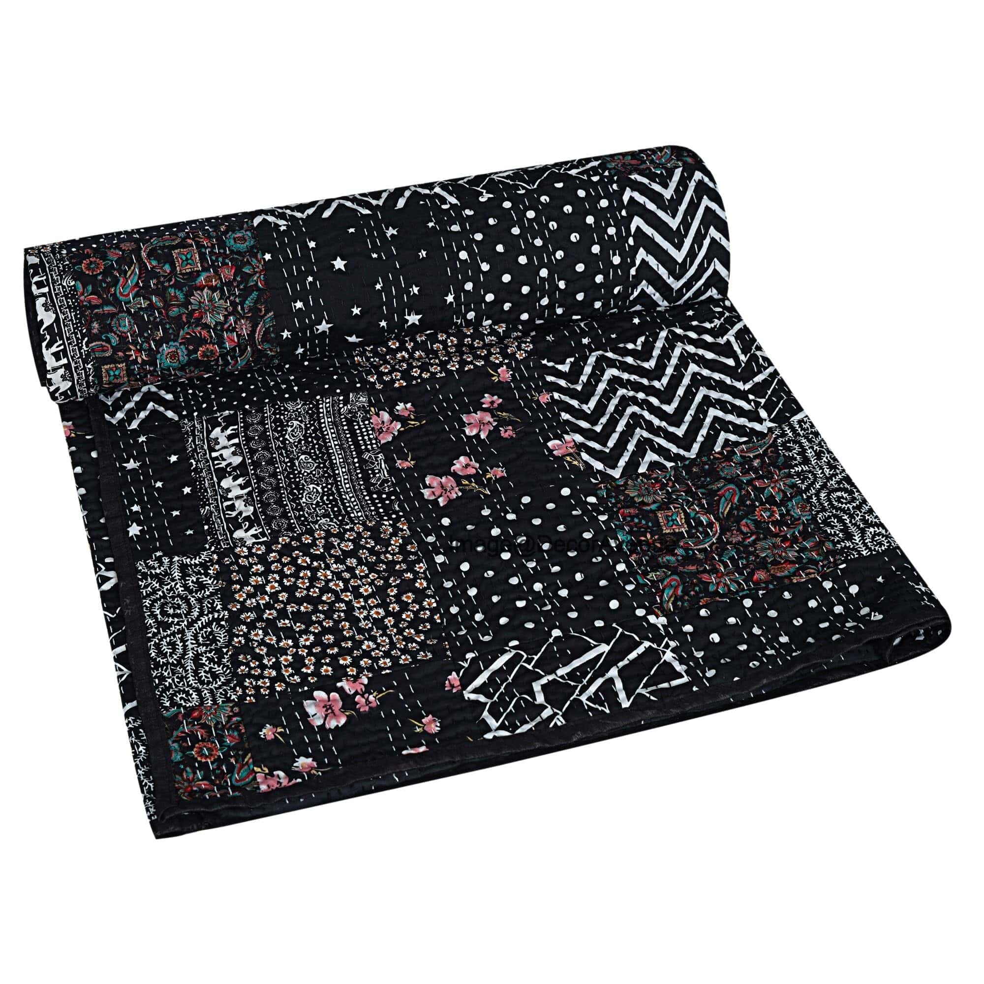 Colcha Kantha Patchwork DecorAvenue, Cobertor, Cubierta de