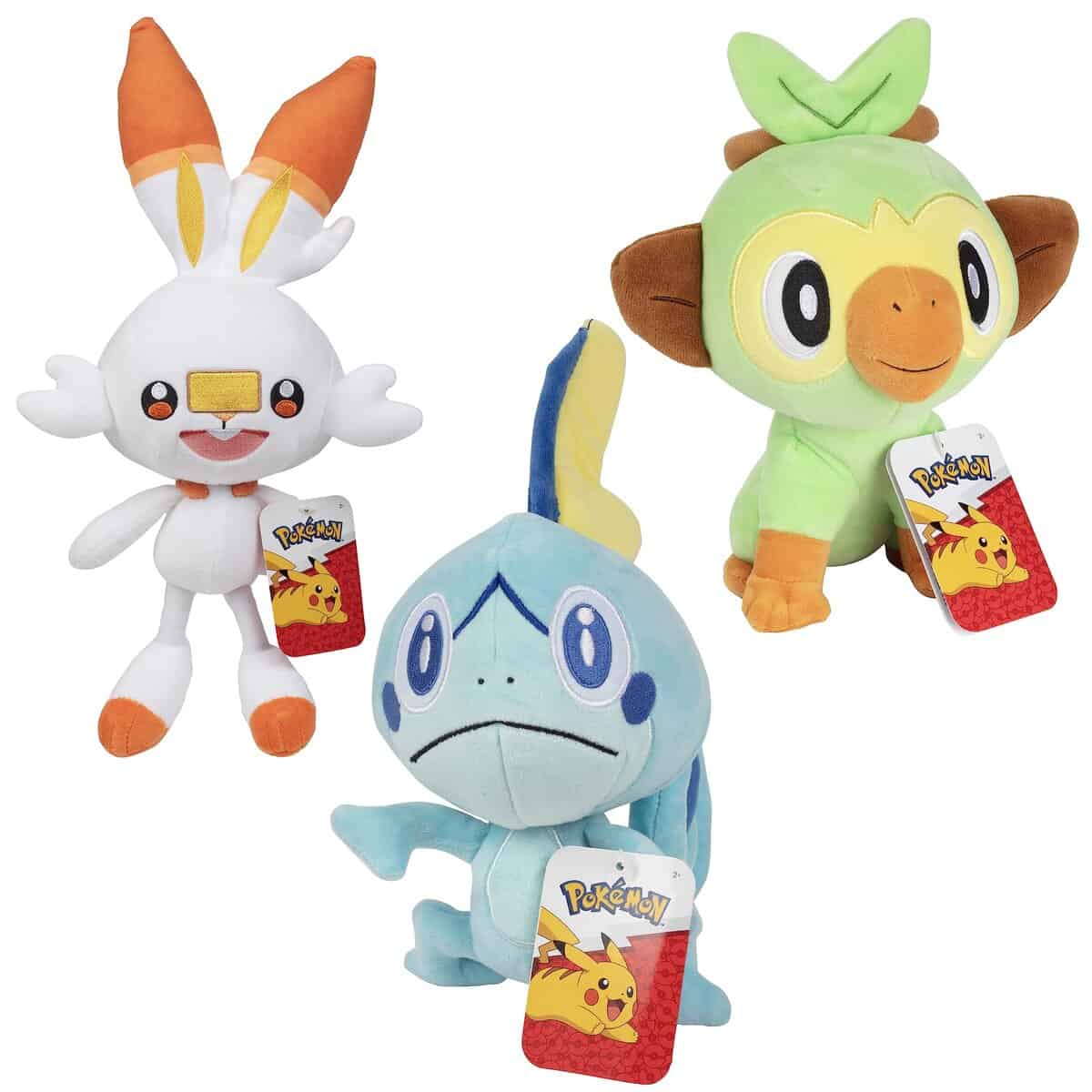 Paquete de 3 peluches Pokemon 8" Grookey, Sobble y
