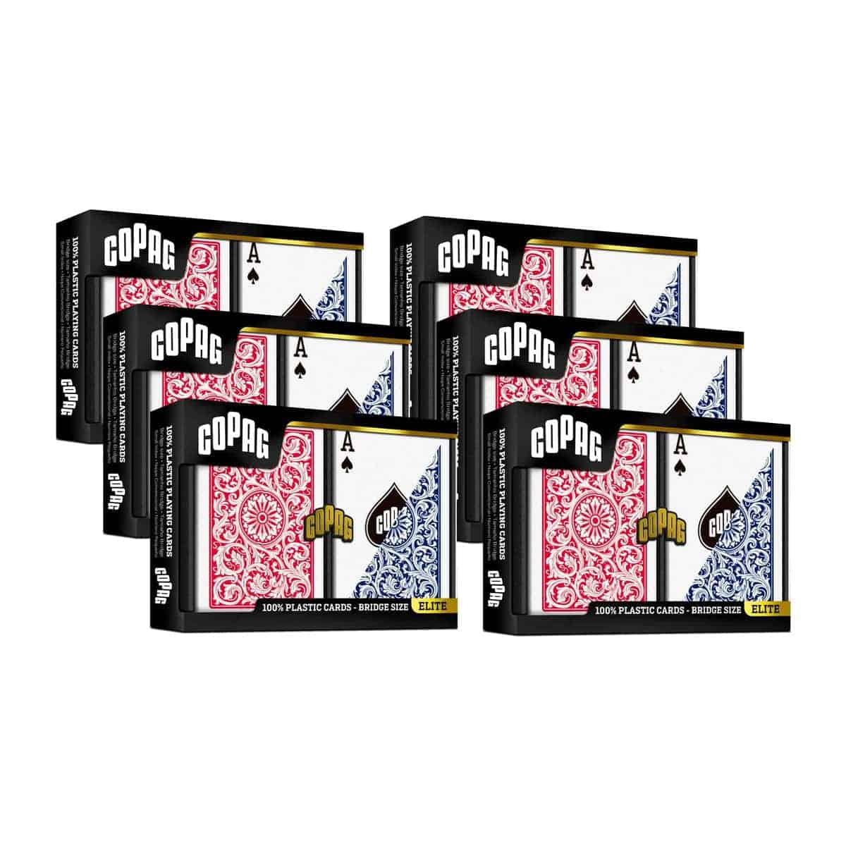 Baraja de Cartas de Plástico Copag 1546 -Rojo/Azul