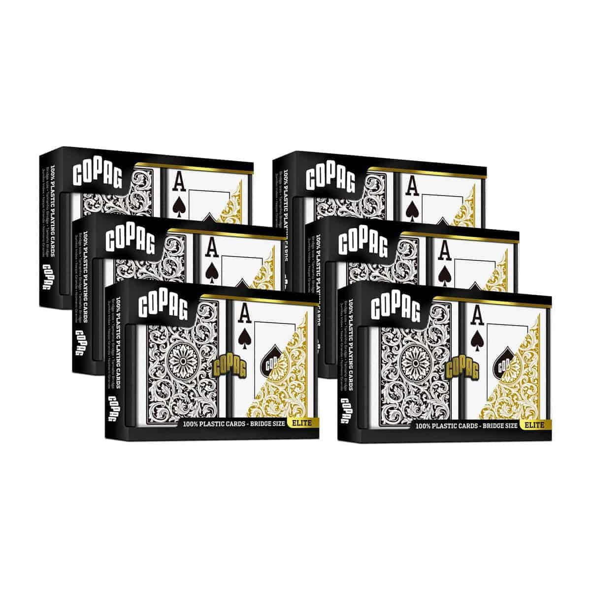Baraja de Cartas de Plástico Copag 1546 -Negro/Dorado