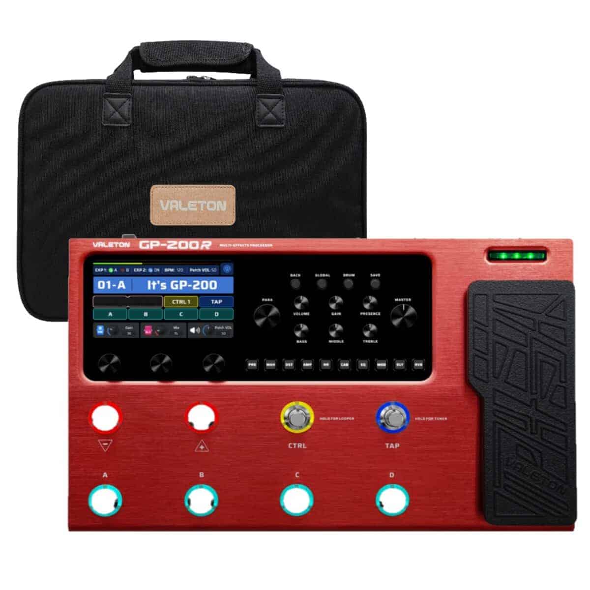 Valeton GP200R Multi Effects RED + Funda para Guitarra