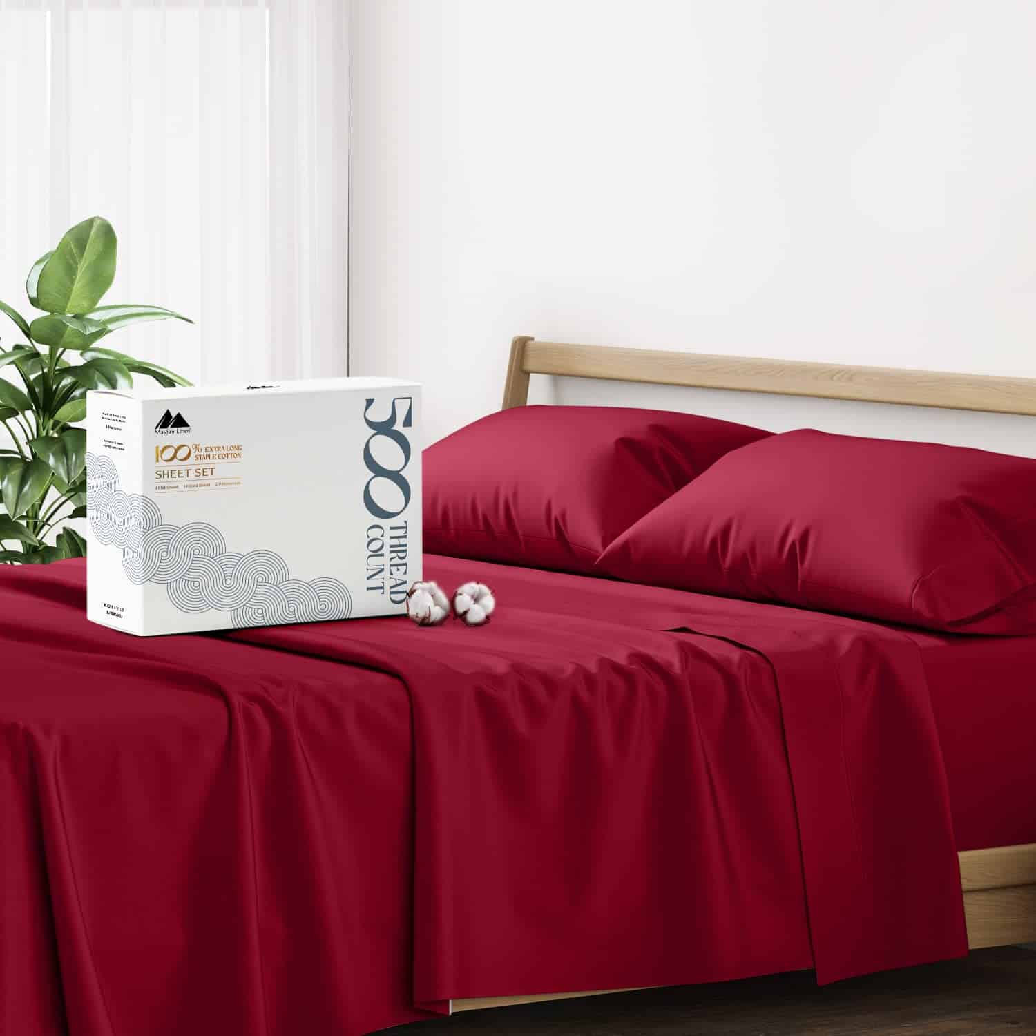 Juego de Sábanas King de 500 Hilos de Algodón Mayfair Linen