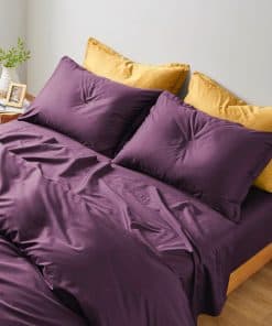 Juego de Sábanas de Color Sólido Eikei - Juego de Ropa de