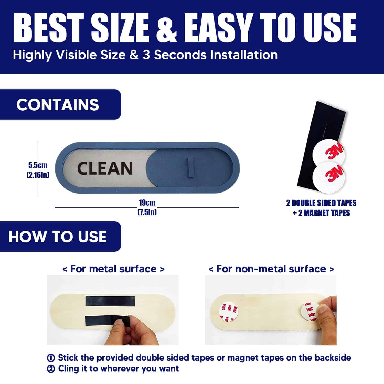 Señal deslizante para lavavajillas limpio sucio GEEKBEAR - Imagen 7