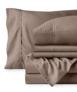 Juego de Sábanas de Lujo de Hotel Bare Home -Taupe