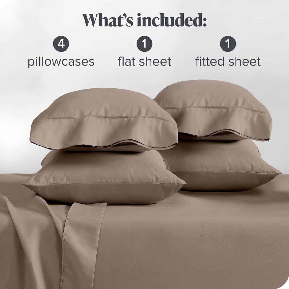 Juego de Sábanas de Lujo de Hotel Bare Home -Taupe - Imagen 9