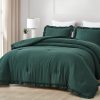Set de Edredón Chezmoi Collection Nora verde esmeralda