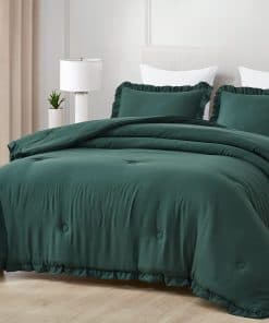 Set de Edredón Chezmoi Collection Nora verde esmeralda