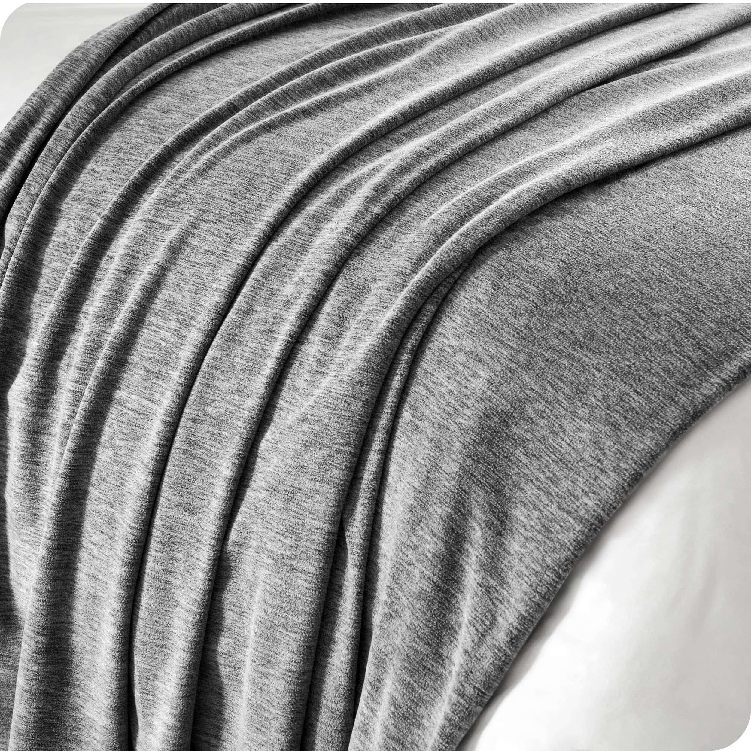 Manta Polar Bare Home - Extra Larga - Gris Claro Jaspeado - - Imagen 6