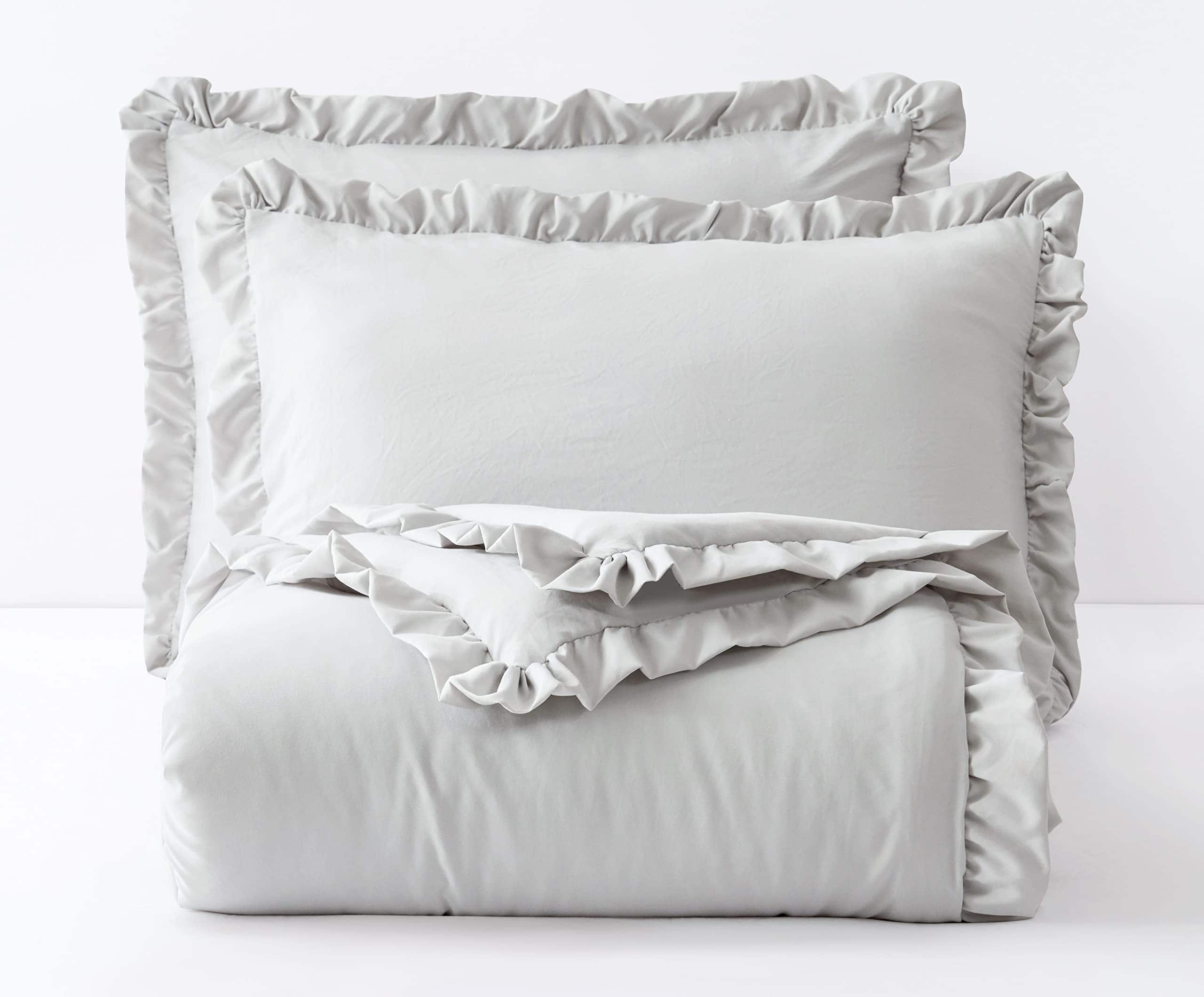 Juego de Edredón Nora de 3 Piezas con Ribete de Volantes de - Imagen 7