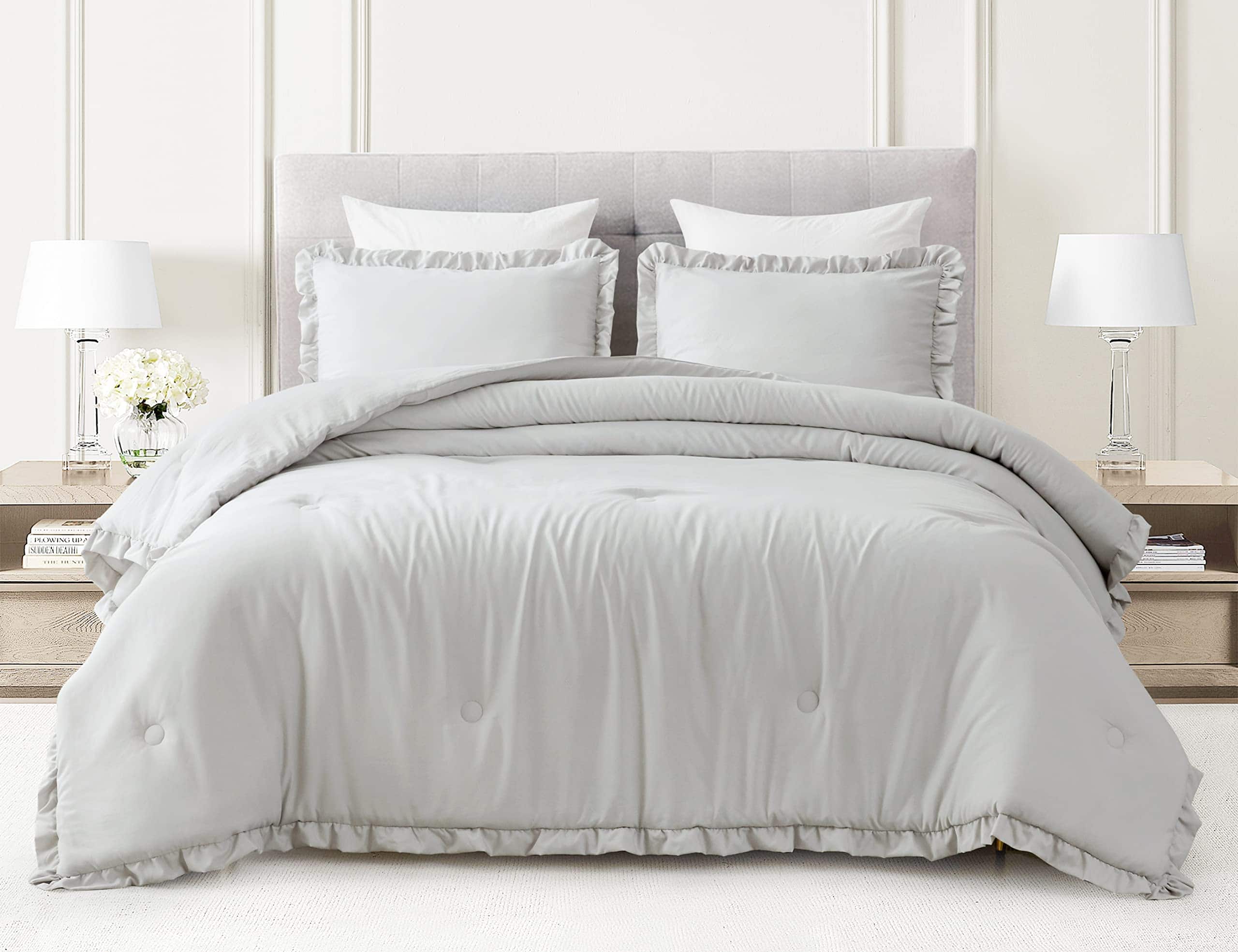 Juego de Edredón Nora de 3 Piezas con Ribete de Volantes de - Imagen 3