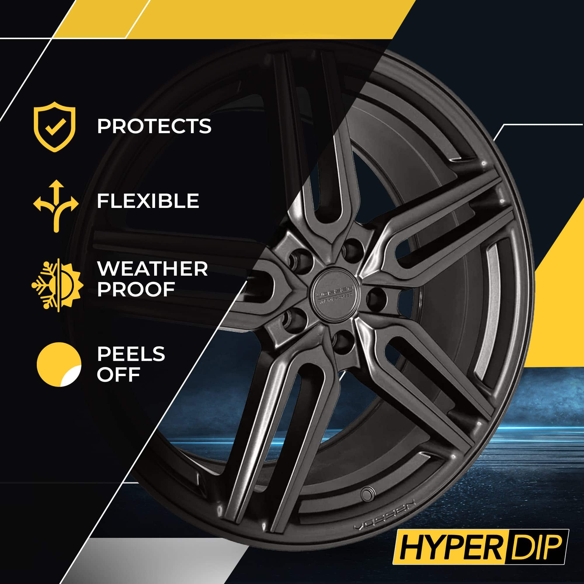 Kit de Pintura para Ruedas DipYourCar HyperDip, Set DIY de - Imagen 3