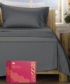 Juego de sábanas de algodón Supima de 1200 hilos de calidad