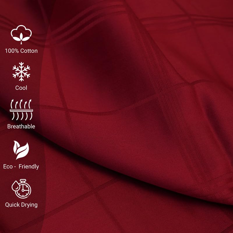 Juego de Funda de Edredón de Algodón Pizuna -Rojo de Lujo a - Imagen 3