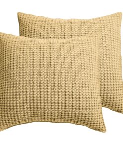 Levtex Home - Mills Waffle - Funda de Almohada -Ocre