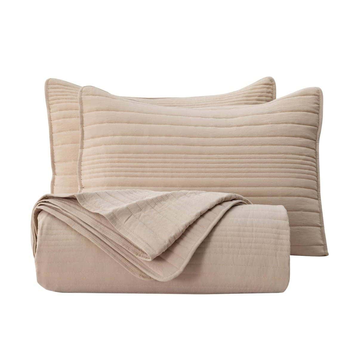 Juego de Colchas Tamaño Completo Reina Color Taupe | Colcha - Imagen 5