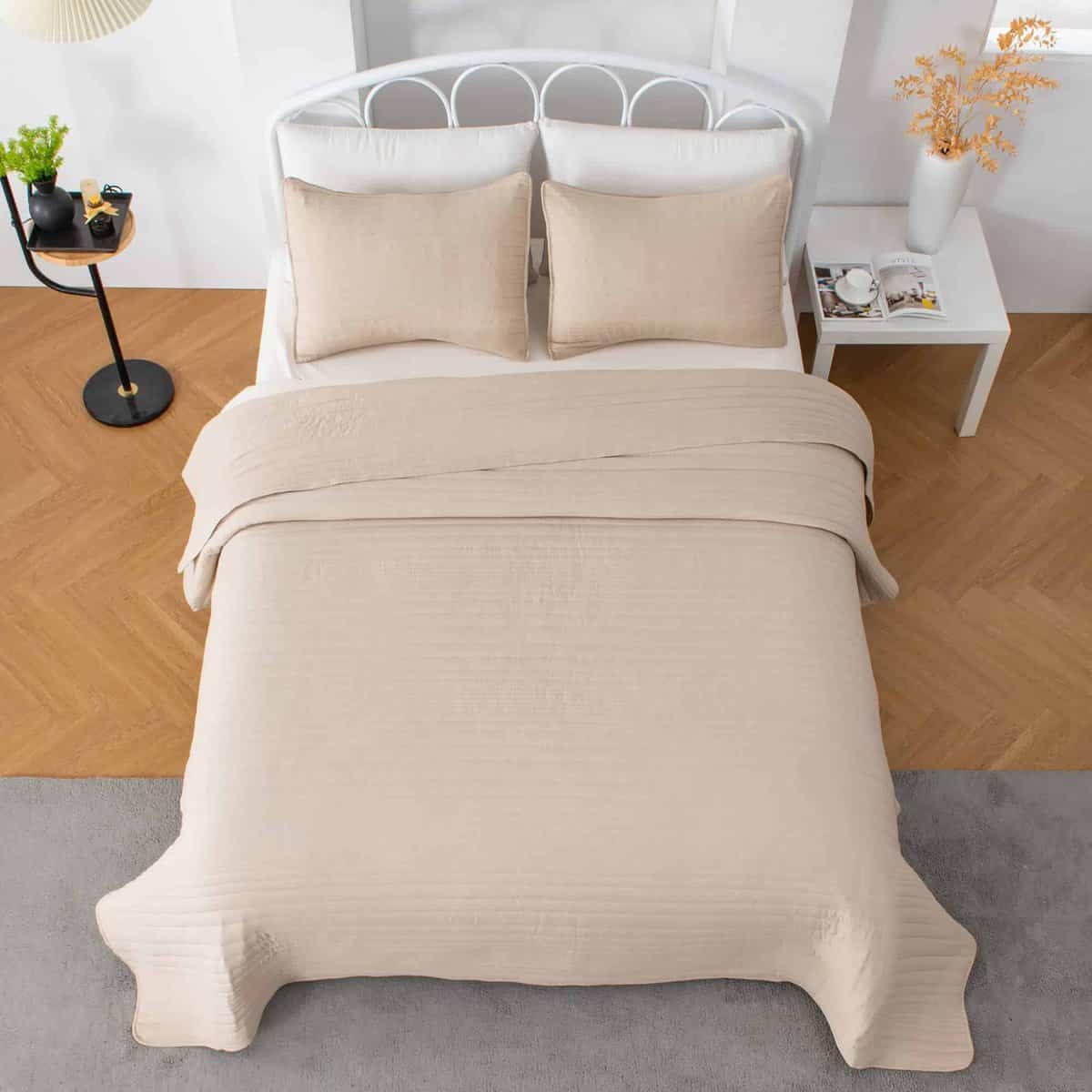 Juego de Colchas Tamaño Completo Reina Color Taupe | Colcha - Imagen 8