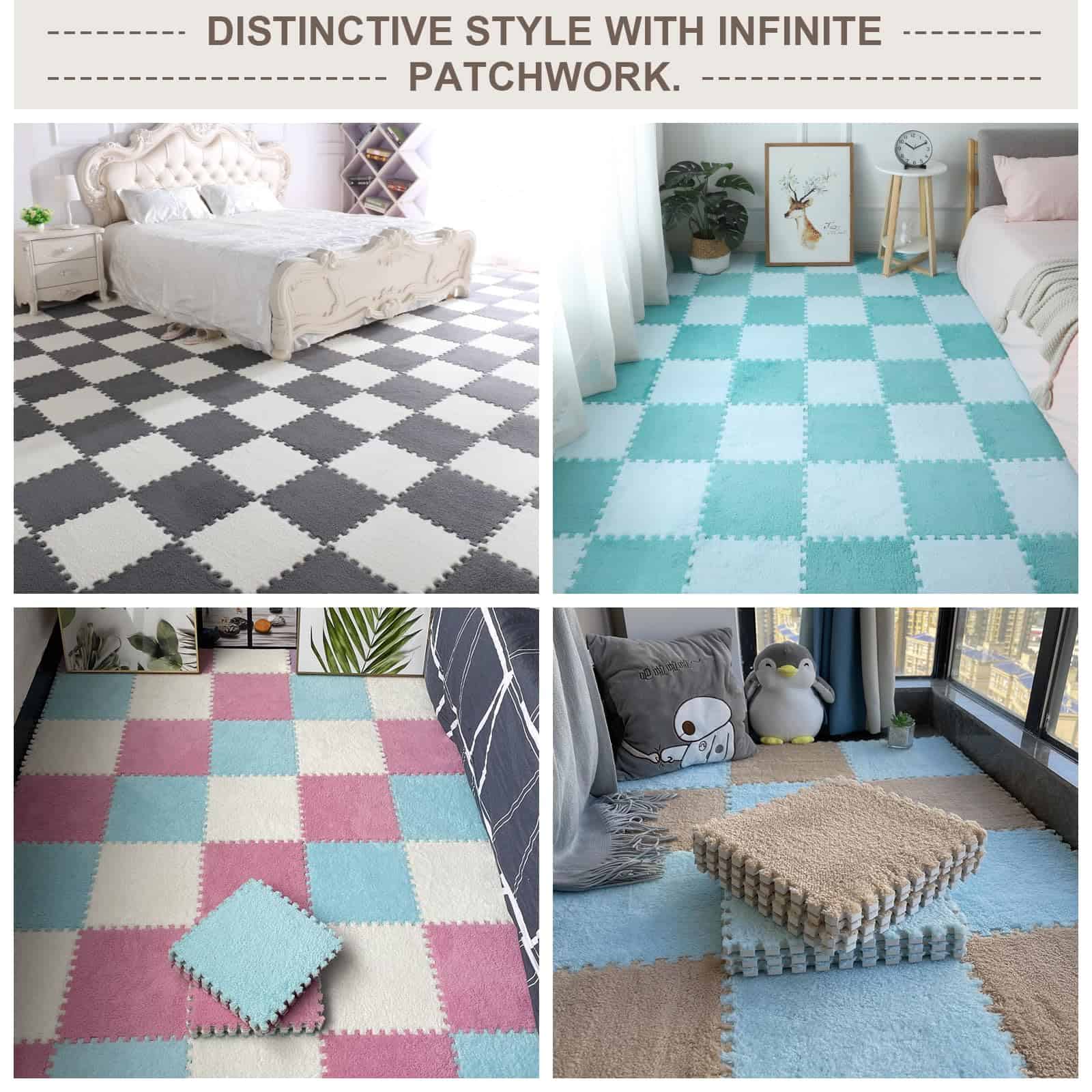 Jaderlu 16pcs 0.6" Thickened Interlocking Tile Mats, - Imagen 6