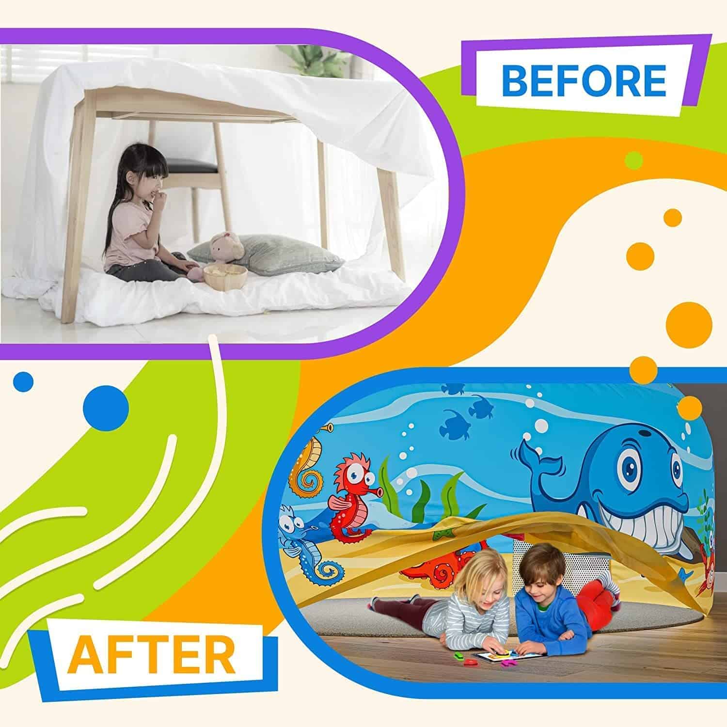 Casa de Juegos Inflable Skywin Air Tent Fort para Niños - Imagen 6