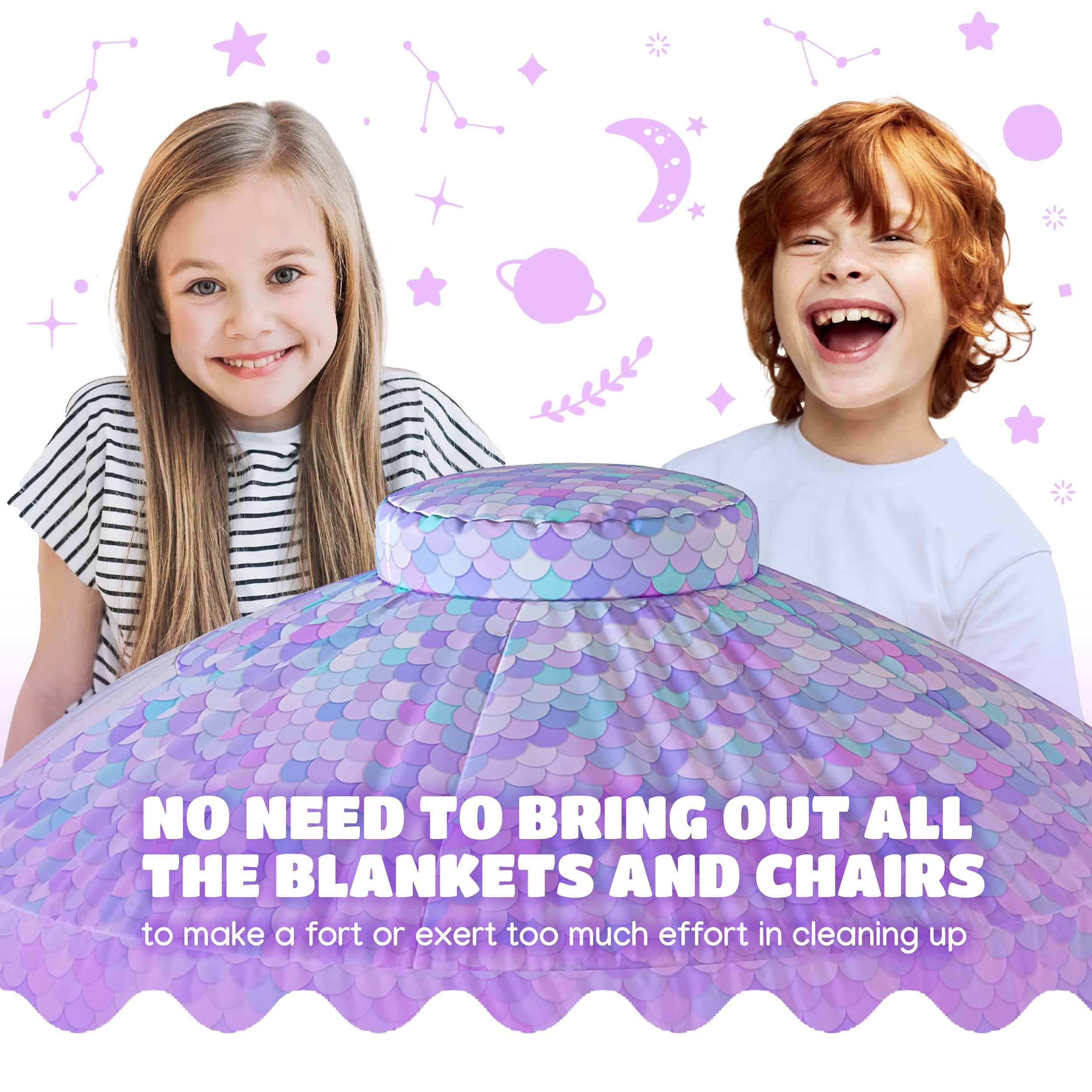 Skywin Air Tent Fort Playhouse para Niños (Sirena) - - Imagen 7