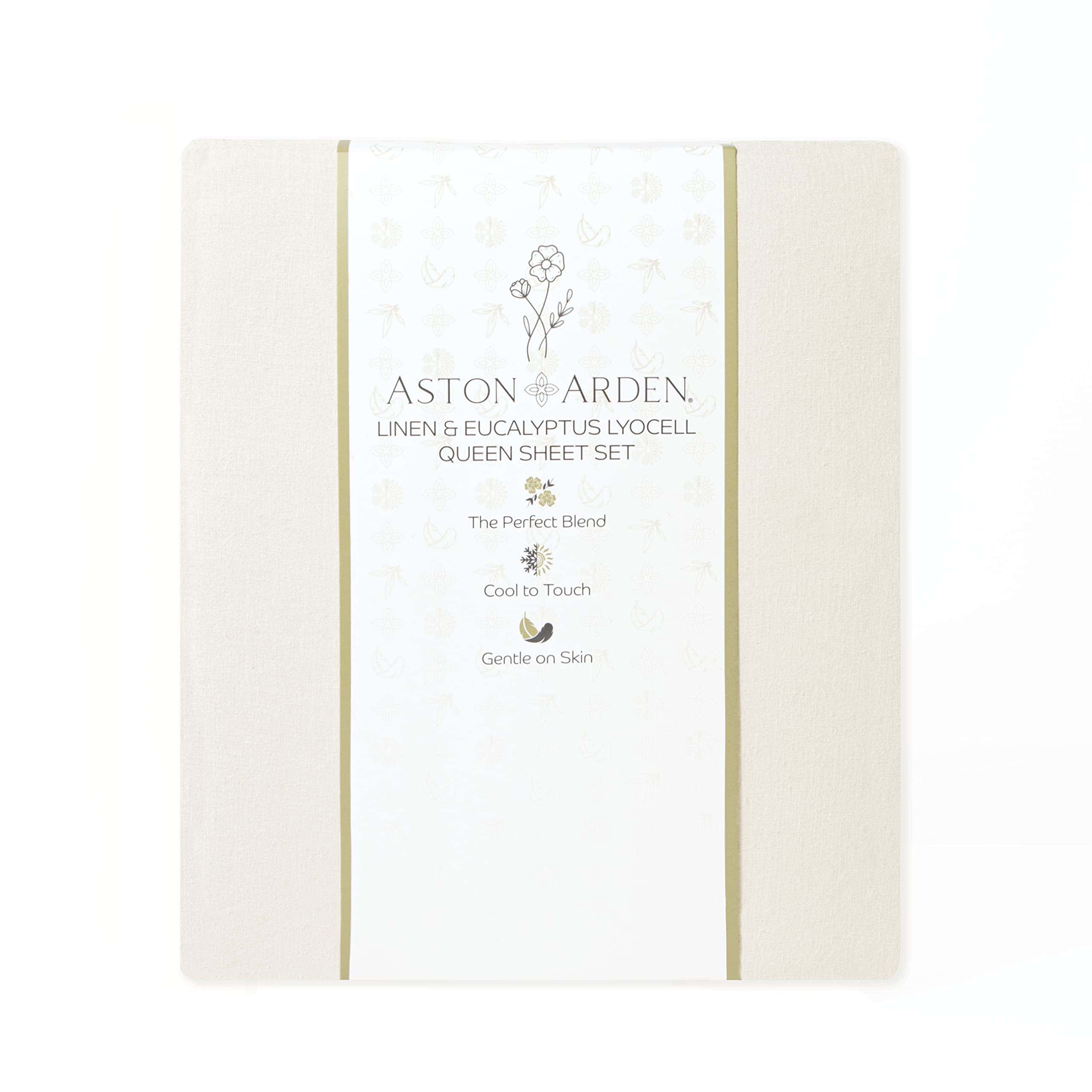 Juego de sábanas de lino de eucalipto -Crema de Latte - Imagen 7