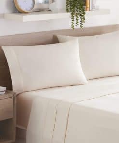 Juego de sábanas Aston & Arden de lino y -Crema Latte